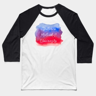 SMU Watercolor Baseball T-Shirt